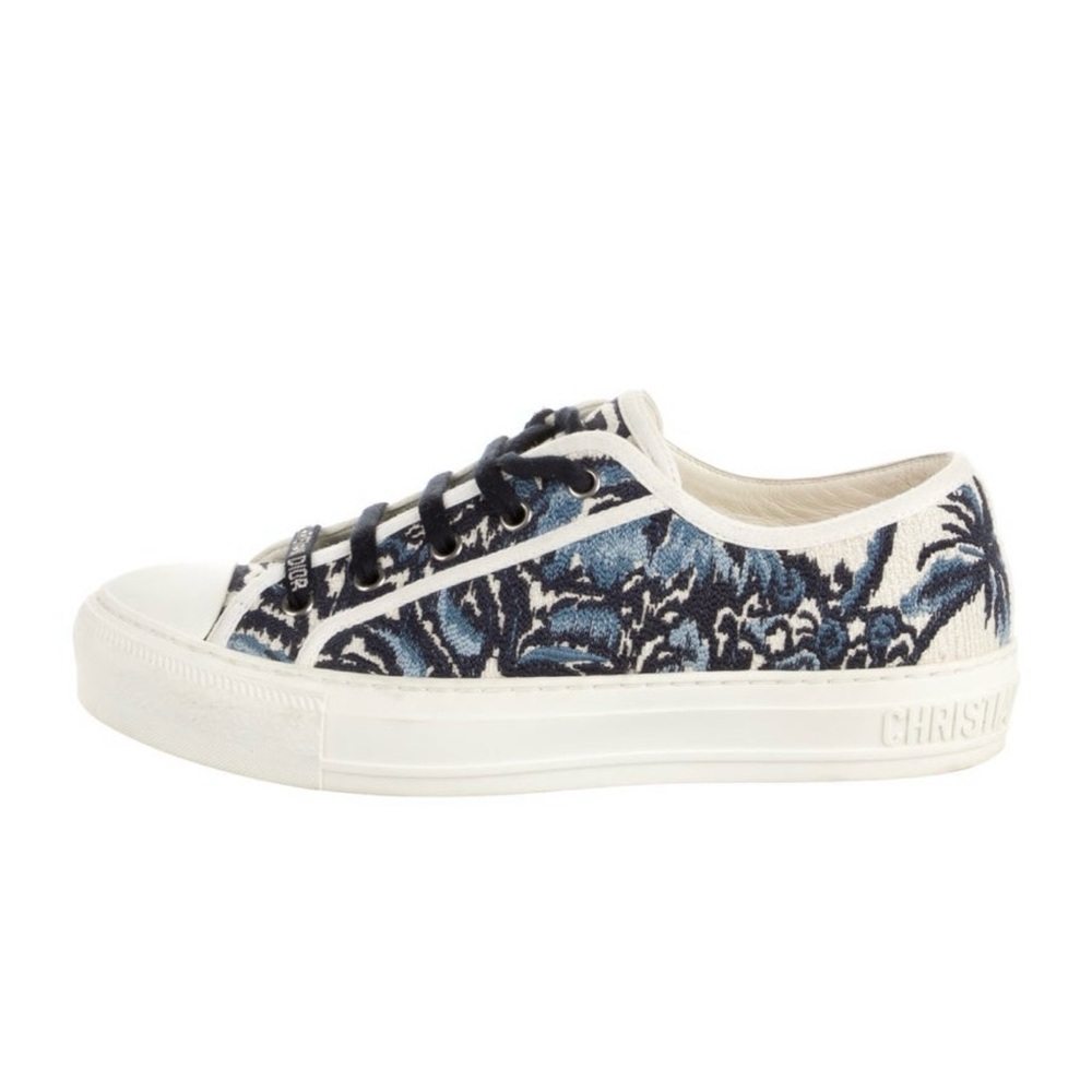 Dior Navy and Cream Canvas Sneakers